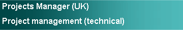 Text Box: Projects Manager (UK)Project management (technical)